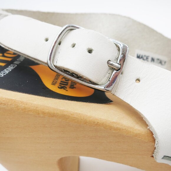 RARE Swedish Hasbeens Mimmi Heeled Slingback Sandal White EU 40/9 M - Picture 10 of 16